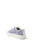Kids Knitted Low-Top Logo Sneakers